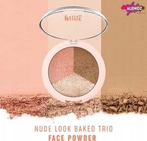 Nude Look Baked Trio Face Powder - Fırınlanmış 3'lü Allık, Bronzer ve Aydınlatıcı Paleti