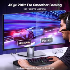 8k 60Hz Displayport 1.4 To HDMI 2.1 Örgülü Kablo, 1m, 80395