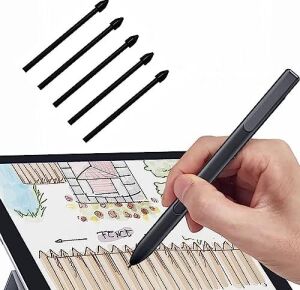 Daiuni S-Pen Yedek Uçlar  Galaxy Tab S7 Fe/tab S7 / Tab S7+ Plus/galaxy Tab S8 / Tab S8+ Plus/tab S8 Ultra Için Dokunmatik Stylus S Pen Uçlar Uç Alet Seti, 5 Adet (Siyah)