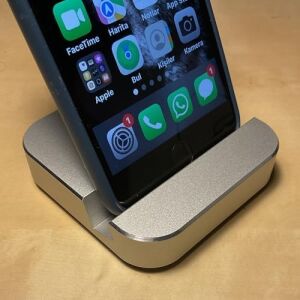 Premium Alüminyum Cep Telefonu Standı – Masaüstü Kullanım Için Ergonomik, Kompakt Tasarım, iPhone ve Android Uyumlu, Gümüş Grisi