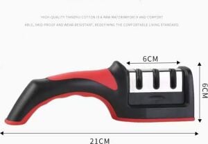 Bıçak Bileyici, Seviye 3 Bileyici, Ergonomik Saplı Profesyonel Bıçak Bileyici, 2'si 1 Arada Mutfak Bıçağı Onarım Parçaları