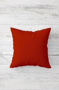 Salyangoz Desenli Gizli Fermuarlı Kırlent Kılıfı Koltuk Yastık Kılıfı TAKIM(4ADET), Hardal-Kiremit 45 x 45