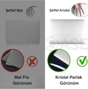 Matebook 14 Kılıf Uyumlu Kristal Parlak Sert Hard Case Ince Hafif Çizilme Koruma Yeni Flmh 2024-2025 14 Inç Şeffaf