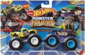 Trucks 1:64 Güçlü Ikili Arabalar Totaled - Crate Danger FYJ64-HWN57