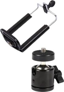 Telefon Tutucu Başlık, Tripod Başlığı, 360 Dönebilen Metal Tripod Mafsalı, Cep Telefon Tutucu, Iphone, , , Uyumlu, Evrensel Tüm Telefonlara Uyumlu Kit