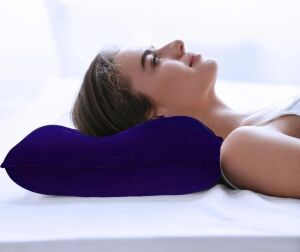 Şişme Kamp ve Yolculuk Yastığı - Ergonomik - Kadife Yüzey