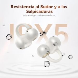 Qcy Crossky C50 Kulakiçi Klipsli Açık Kulak Kablosuz Bluetooth 6.0 Kulaklık, 4 Mikrofonlu Kulaklık, 35H Çalma Süresi Kulak Manşeti, Koşu/incelik Için Rahat, Ipx5 Su Geçirmez, Ultra Hafif