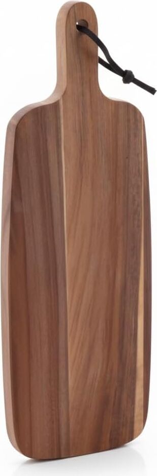 Akasya Ahşap Servis Tepsisi (45X15 Cm) | Uzun ve Ince Doğal Ahşap Sunumluk | Fincan, Bıçak, Baget Ekmek, Meze ve Şarküteri Tabağı (2 cm Kalınlık)