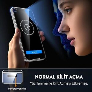 iPhone 16 Pro Için Ultra Şeffaf Full Ekran Korumalı Temperli Cam Ekran Koruyucu