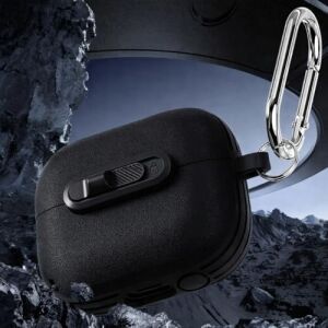 Galaxy Buds 3-Pro-3 Fe Için Horizontal-Lock Kulaklık Kılıfı Çizilme ve Darbe Önleyici Buds 3 Pro Koruyucu Elde Rahat Tutuş Sağlayan Kaydırmaz Kenar Tasarımlı Buds 3 Pro Kılıfı (Siyah)