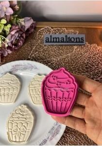 Cupcake Kurabiye Kalıbı Seti - Set 2- Hamur Şekillendirici - Şeker Hamuru Kalıp- 3 Adet