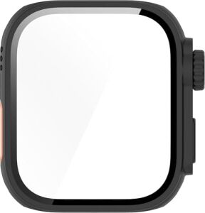Watch Fit 3 Için Ekran Koruyucu Kılıf - Watch Ultra 2 Görünümü Veren Tam Kaplayan Kasa Koruyucu -  Watch Fit 3 ile Uyumlu (Siyah)