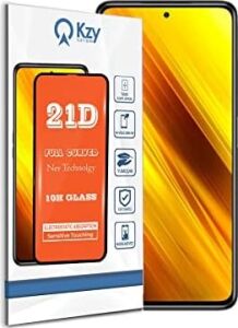 Xiaomi Poco X3 ile Uyumlu Tam Kaplayan 21D Temperli Ekran Koruyucu Cam