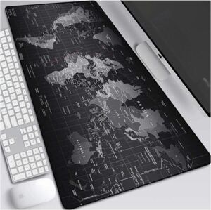 Dünya Haritalı 90X40 cm Mouse Pad, Dünya Desenli Mouse Pad