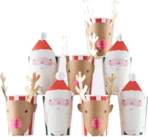 - Christmas Honeycomb Cups - Yeni Yıl Bardak (8'li)