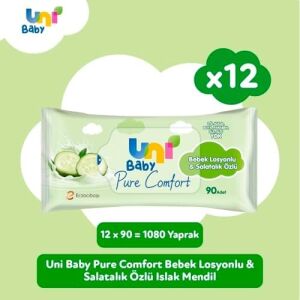 Bebek Losyonlu ve Salatalık Özlü Islak Mendil 12X90 1080 Yaprak