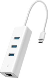 UE330C, USB Type-C Den 3 Adet Type-A 3.0 Hub ve Gigabit Ethernet Adaptörü