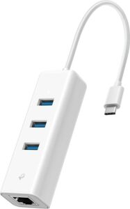 UE330C, USB Type-C Den 3 Adet Type-A 3.0 Hub ve Gigabit Ethernet Adaptörü