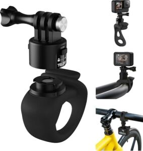 Telesın Hızlı Çıkarma Esnek Montaj Sarma Bandı, Bisiklet Gidon Rulo Çubuk Tüp Çubuk Çubuk Montaj Aksesuarı Aksiyon Kameraları Için (Gopro, INSTA360, Djı) (Siyah, Hızlı Çıkarma)
