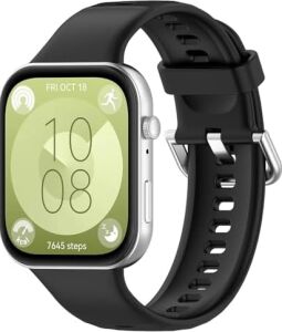 Watch Fit 5 Için Kordon, Silicone Sport Band Siyah