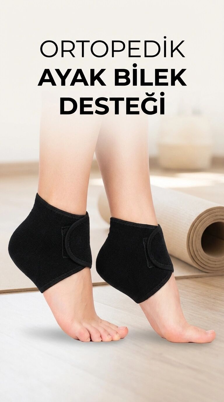Silikon Tabanlı Ortopedik Topuk Destek Çorap Seti 2'li Ayak Rahatlatıcı