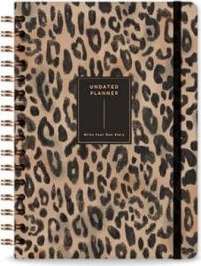 A5 Spiralli Süresiz Planlayıcı Ajanda Leopar - 15X21