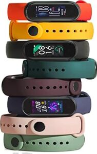 Xiaomi Mi Band 6 ile Uyumlu Saat Kayışı Ent Kaliteli Xiaomi Mi Band 6 ile Uyumlu Spor Saat Kontrast Renkli Termoplastik Siyah