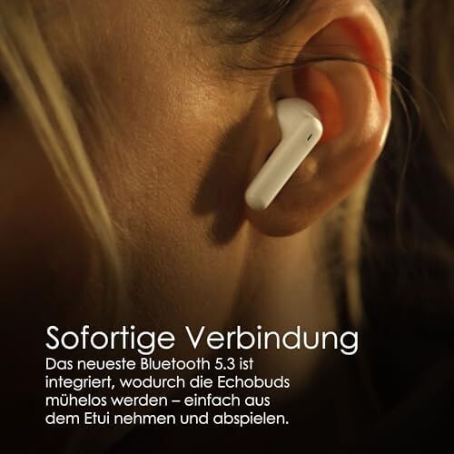 Echobuds Anc, Aktif Gürültü Önleyici Kulaklıklar, Gerçek Kablosuz Bluetooth Kulaklıklar, Enc Mikrofonlu Tws Kulak Içi Tomurcuklar, Şarj Kılıfı, Ipx4 Sweatproof Kulaklık, 26+ Saat Çalma
