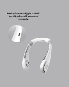 9000MAH Şarjlı Boyun Tipi Taşınabilir Vantilatör