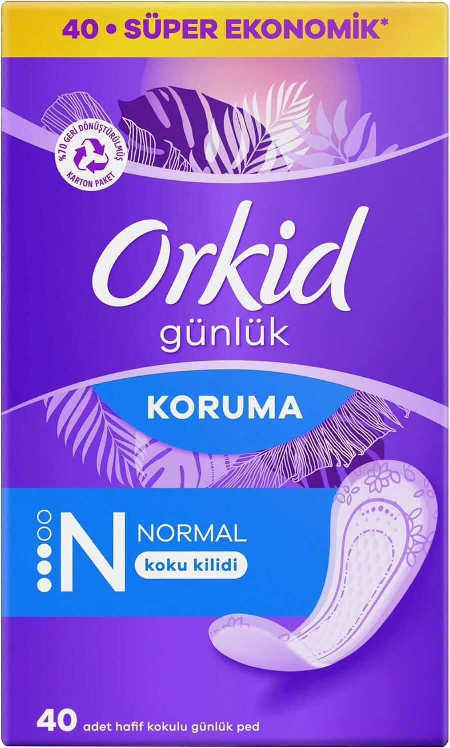 Günlük Ped Normal Ekonomik Paket 40 Adet Ped