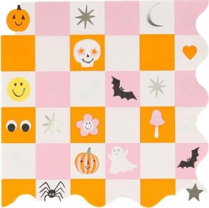 - Groovy Halloween Large Napkins - Bayramı Karakterli Peçeteler (L) (16'lı)