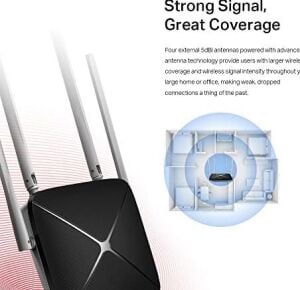 AC12, AC1200 Mbps, Mu-Mımo, Beamforming, All-In-One(Router, Access Point, Extender) Modları, Wpa3, Mobil Uygulama ile Kolay Kurulum, Dual-Band Wi-Fi 5 Router