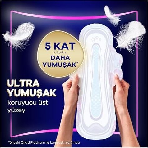 Platinum Hijyenik Ped Gece Ekstra Plus (Boy 5) Süper Ekonomik Paket 14 Adet Ped