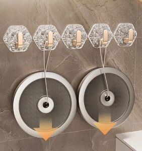 Lüks 5’li Duvar Askısı Banyo Mutfak Için Havlu  Askılık