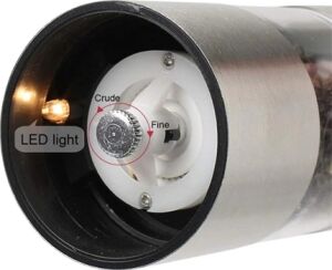 Pil Ile Çalışan Elektrikli Baharat Öğütme Cihazı Ergonomik Şeffaf Gövde