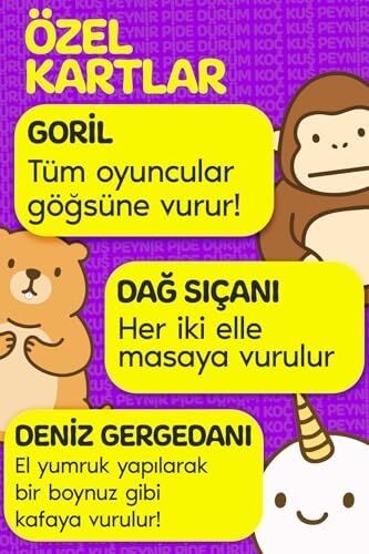 Çabuk Reflex Kutu Oyunu Dürüm Koç Kuş Peynir Pide Kart Oyunu Oyun Parti Eğlence Aile Arkadaş Oyunu