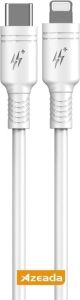 Azeada 27W Type-C To Lightning ile Uyumlu Şarj ve Data Kablosu 1m Beyaz PD-B82İB (Beyaz, Type-C To Lightning)
