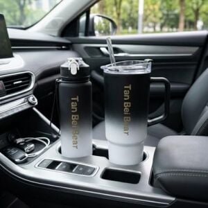2’li Matara ve Pipetli Mug Bardak Seti – 900 ml Spor Suluk + 1500 ml Pipetli Termal Mug Bardak, Günlük Kullanım Için Içecek Seti