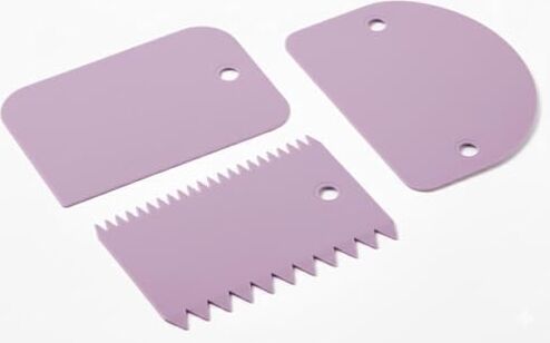 3’lü Hamur Kazıyıcı ve Şekillendirici Set – Pasta Spatulası Seti – Kek Kreması Düzleştirici, Hamur Kesici, Fondan Şekillendirici, Dişli Kenar Dekor Aparatı