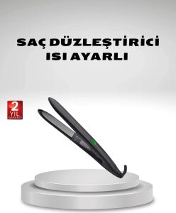 Isı Ayarlı Saç Düzleştirici Titanyum Seramik Plaka, Dijital Ekran