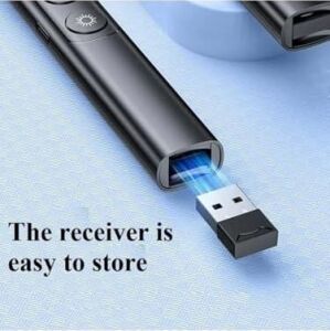 Hobimtek Dijital Ekranlı Şarjlı Lazer Sunum Kumandası Şarj Göstergeli Lazer Powerpoint Laser Pointer Slayt Atlatıcı