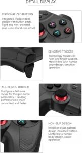 2.4g Kablosuz Gamepad Pc Uyumlu Pilli Joystick Wireless Oyun Kolu Kişiselleştirilmiş Düğme, Hassas Trigger Kaymaz Tasarım G2.4g (Sarı)