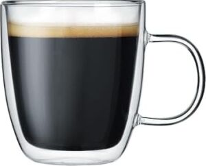 Vetro Borosilikat Çift Camlı Kulplu Bardak 120ML (2AD)