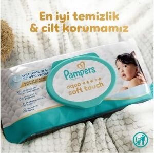 Aqua Soft Touch Bebek Islak Havlu 3 Paket 180 Yaprak