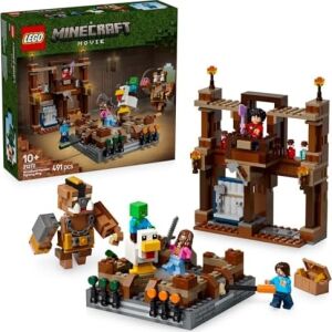 Orman Malikanesi Dövüş Ringi 21272-10 Yaş Üzeri Kız ve Erkek Çocuklar Için Tavuk Jokey ve Duruşu Ayarlanabilir Büyük Domuz Minifigürleri Içeren Yaratıcı Oyuncak Yapım Seti (491 Parça)