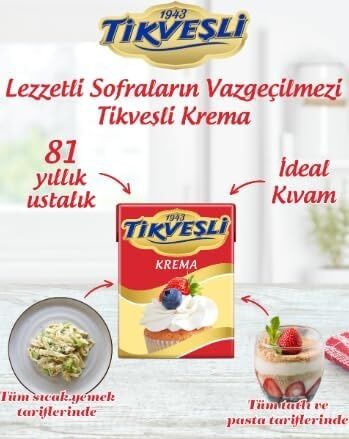 Tikveşli%18 Yağlı Krema 200 ml