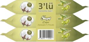 Pamuk Zeytin Cep Mendili 3X15 (45 Yaprak)