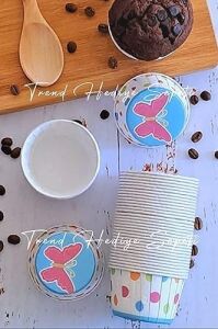 Beyaz Kelebek Desenli Renkli Muffin Cupcake Kalıbı Kek Kapsülü 50'li