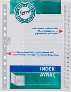 Karton Ayrac 1-20 Rakam A4
