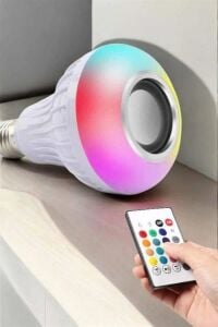 Kablosuz Bluetooth Hoparlör LED Lamba